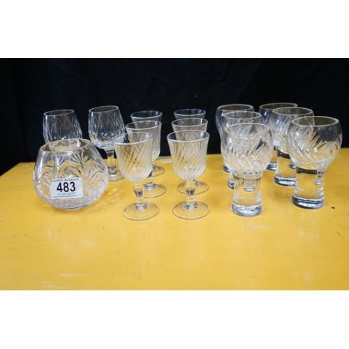 483 - Collection of Vintage Crystal & Glass