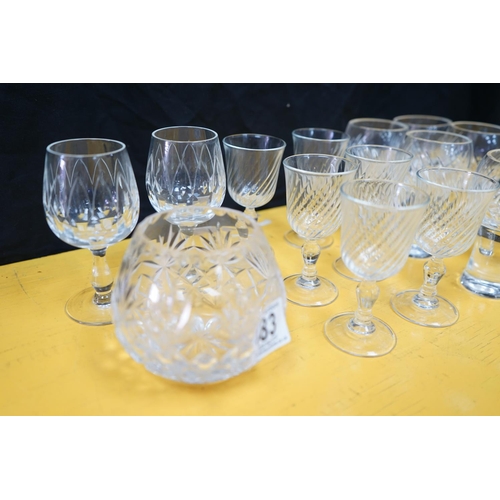 483 - Collection of Vintage Crystal & Glass