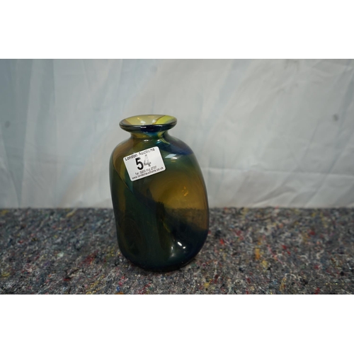 54 - Vintage Art Glass Pinched Vase-Possibly Blenko