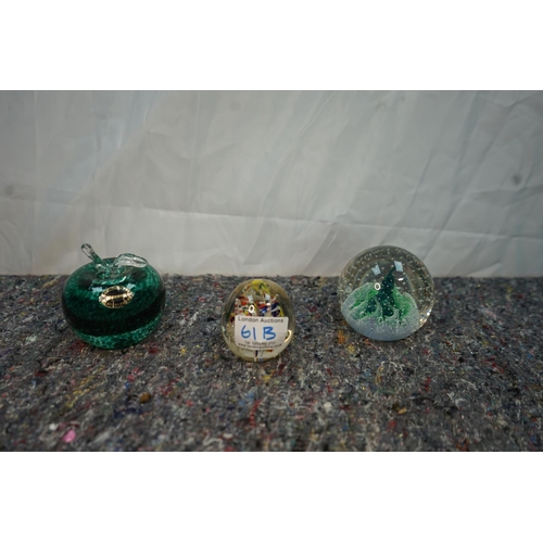 61B - Langsworthy Glass Paperweight & 2 Others
