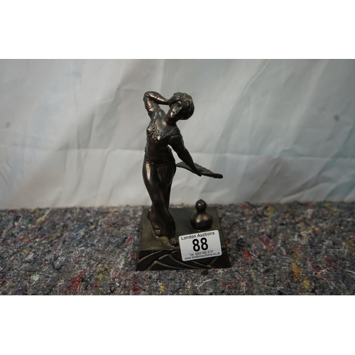 88 - Dancer Bronze Statue 18cm