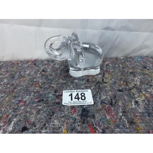 148 - Sevres Crystal Elephant