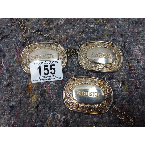 155 - Lot of 3 Decanter Tags