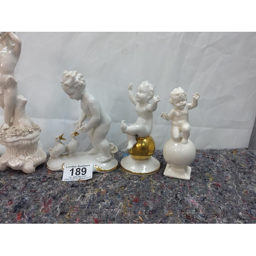 189 - A Good Collection of Mostly Gerold & Co Porcelain Cherub Figurines