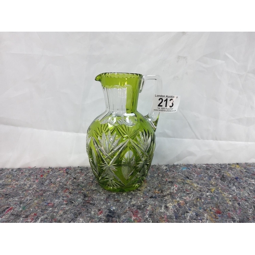 213 - Emerald Glass Pitcher