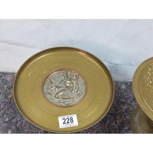 228 - Two 19th Century German Brass Tazaa's