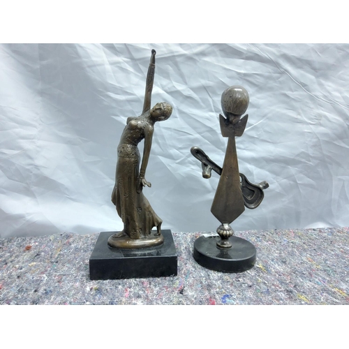 316 - 2 Modern Bronze Figurines