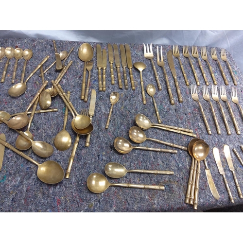 319 - Box of Vintage Bronze Cutlery