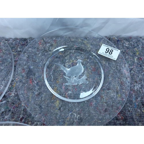 98 - Lot of 3 Hoya Glass Plates