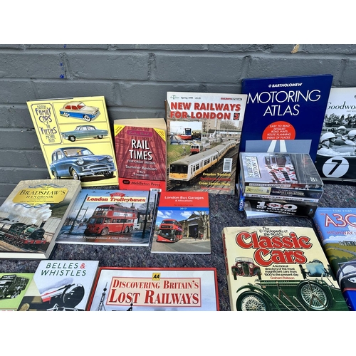 507 - Bag of Books and DVD's Relating to Transport; Cars, Railways etc