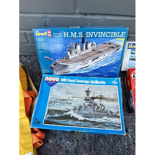 512 - Lot of 4 Vintage Modelling Kits-Naval Theme-Airfix, Revell, Novo etc