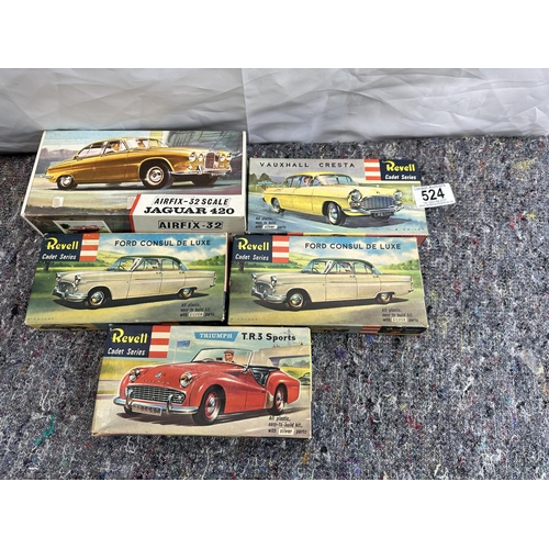 524 - Lot of Vintage 1960s Revell Car Modelling Kits (Unused)