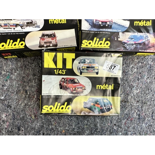 587 - Lot of 3 Unused Vintage Solido Model Kits