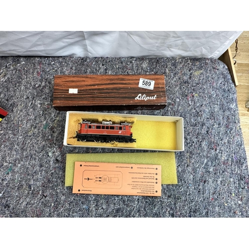 589 - Mint & Boxed Liliput Electric Locomotive Train