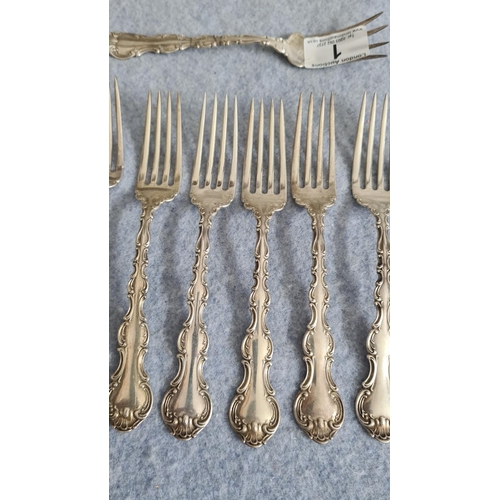 1 - Lot of Gorham Sterling Silver Forks (250g)