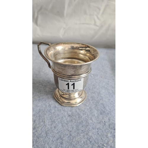 11 - Hallmarked Art Deco Silver Cup-Birmingham 1935 (63g)