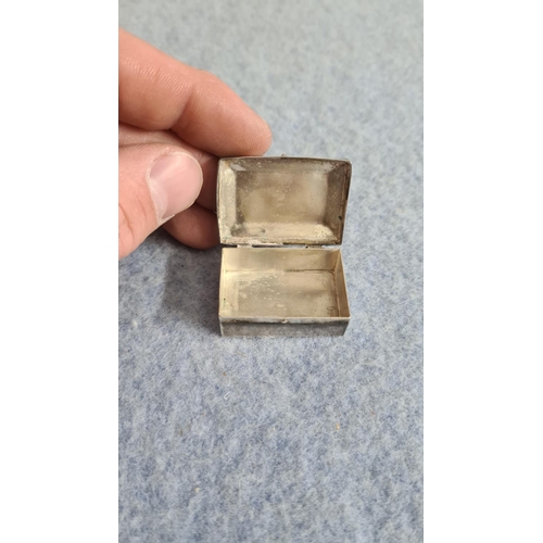 8 - Small White Metal Pill Box