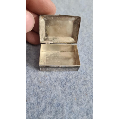 8 - Small White Metal Pill Box