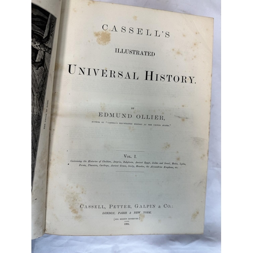 805 - 1882-Cassells Illustrated Universal History-Edmund Ollier-3 Volumes