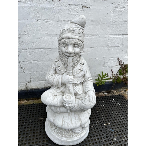 301 - Garden Statue-60cm Man with Pipe