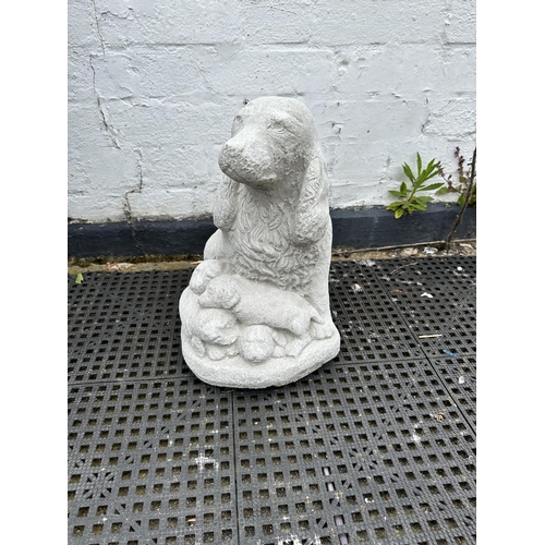 304 - Garden Statue 40cm Spaniel