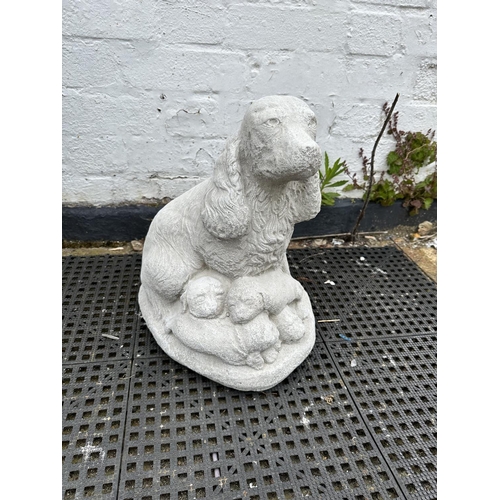 304 - Garden Statue 40cm Spaniel