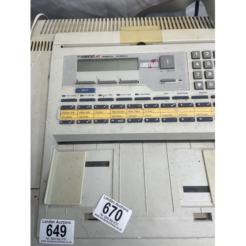 670 - Retro Electronics incl. Amstrad Fax Machine