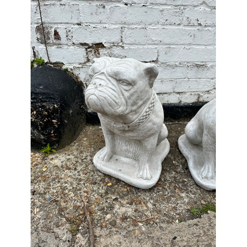 302 - Garden Statues -Pair of Bulldogs