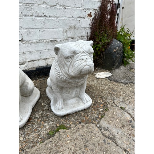 302 - Garden Statues -Pair of Bulldogs