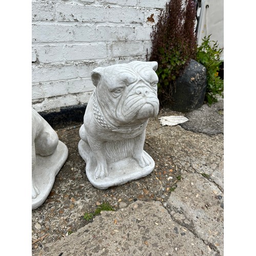 302 - Garden Statues -Pair of Bulldogs