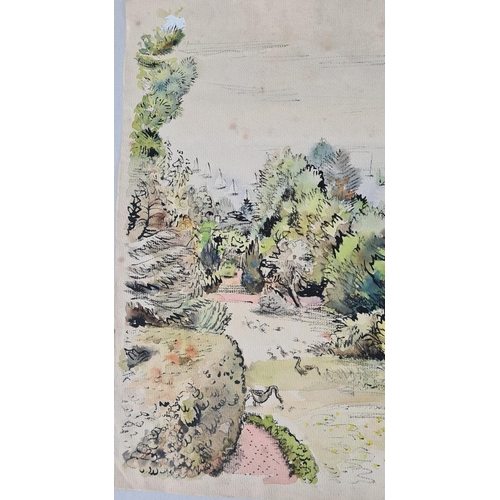 495 - Peter Samuelson (1912-1996) Chelston Cross. Watercolour on paper. 1949. Unframed. 24cm x 32.5cm Very... 