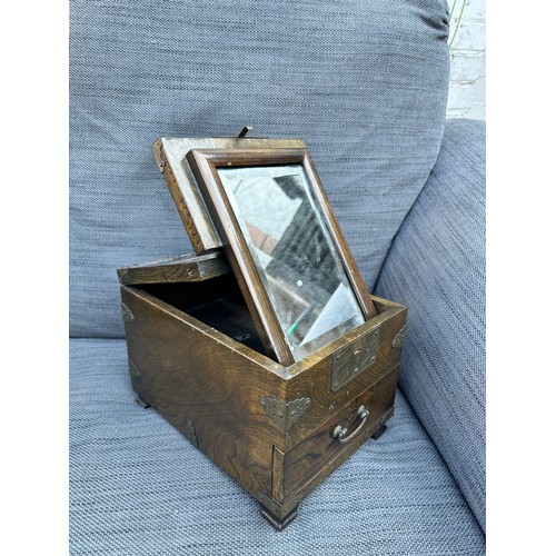 210 - Campaign Style Gents Wooden Vanity Box