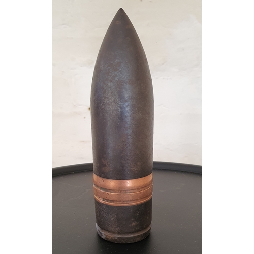 15 - Large and heavy vintage World war artillery round head