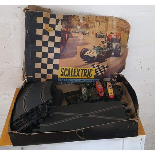 25 - Vintage boxed scalextric with track and cars etc.