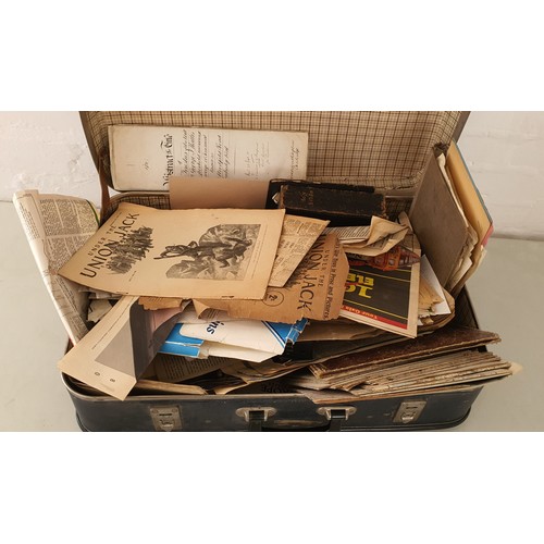 2 - Case containing interesting old papers including maps, newspapers, magazine etc - Unsorted house cle... 