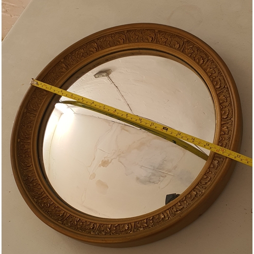 35 - Vintage oval mirror with bevelled glass