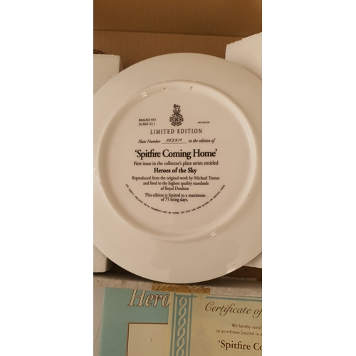 40 - Spitfire Royal Doulton Plate - Boxed