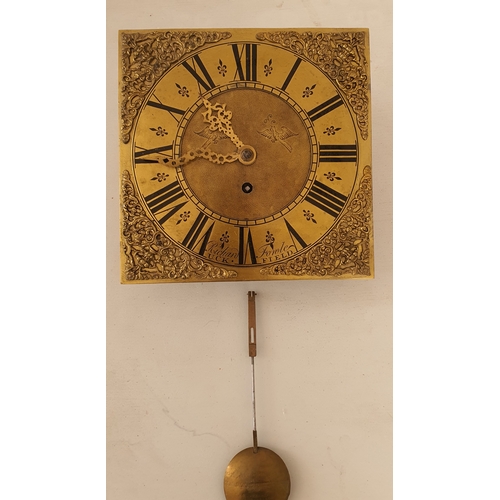 43 - Antique Long Case Clock Face with movement - Richard Fowle, Uckfield