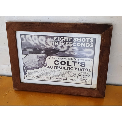 47 - Framed Colt Pistol Advertisement