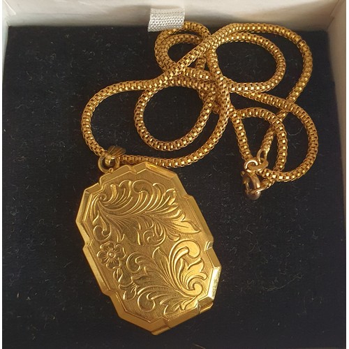 59 - 9ct Gold Locket and Chain