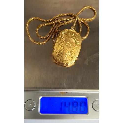 59 - 9ct Gold Locket and Chain