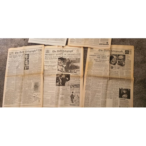 92 - Selection of Old Newspaper reprints Inc JFK and Churchill Deaths