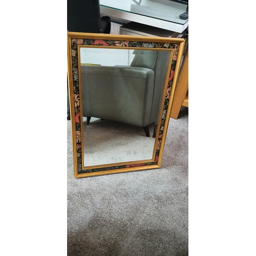 13A - Large Vintage mirror with floral frame