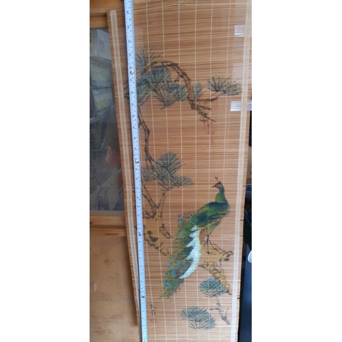 107 - Oriental Peacock hanging scroll