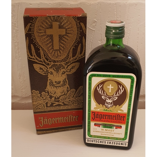 112 - Boxed vintage unopened bottle of Jägermeister