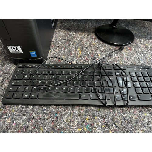 114 - Lenovo PC with LED Monitor and Keyboard