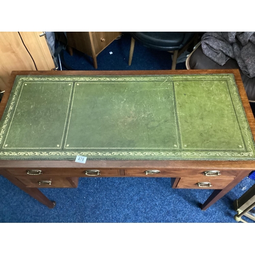 666 - 19th Century Mahogany Leather Top Writing Desk