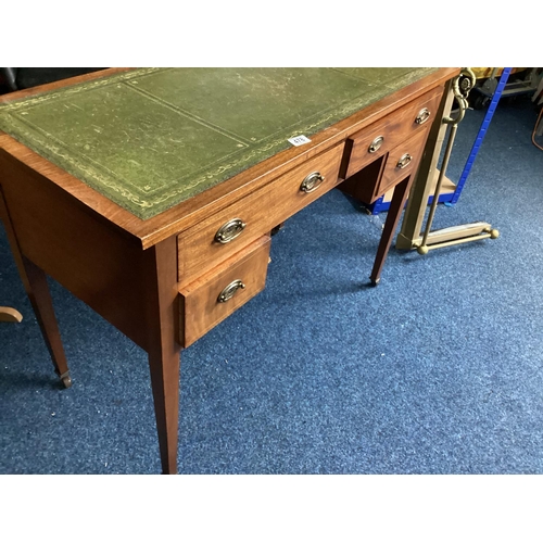 666 - 19th Century Mahogany Leather Top Writing Desk