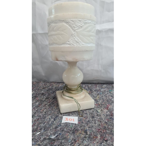 669 - Vintage Alabaster Table Lamp