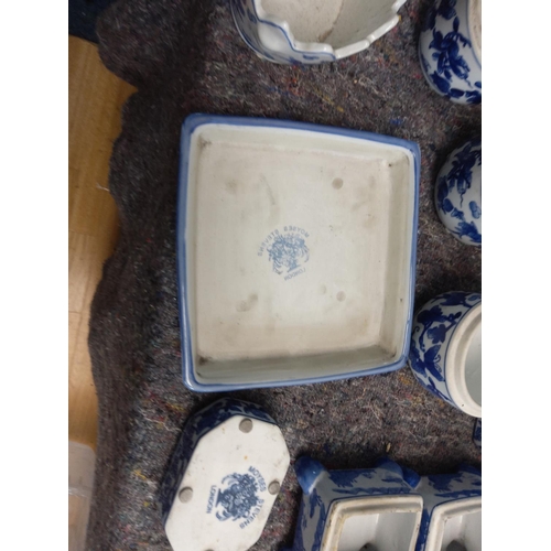 673 - Huge Joblot of Moyses Stevens Blue & White Ceramics